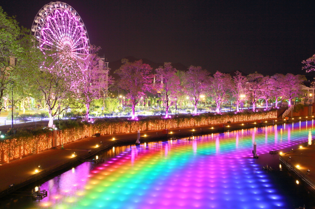 River of the rainbow color