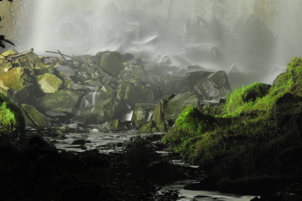 Midnight waterfall