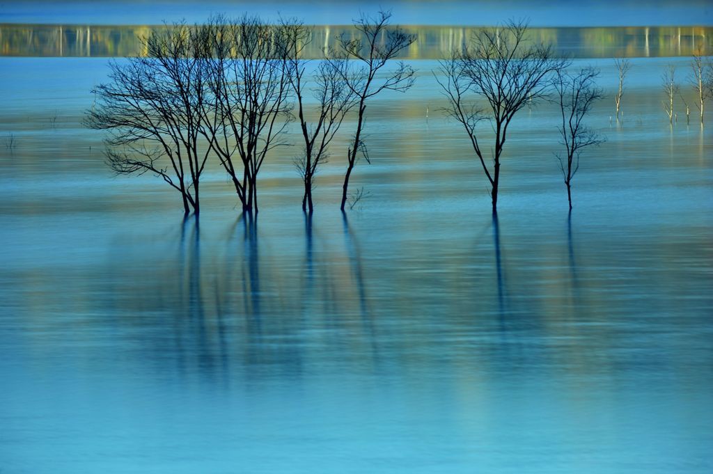 Pale blue city