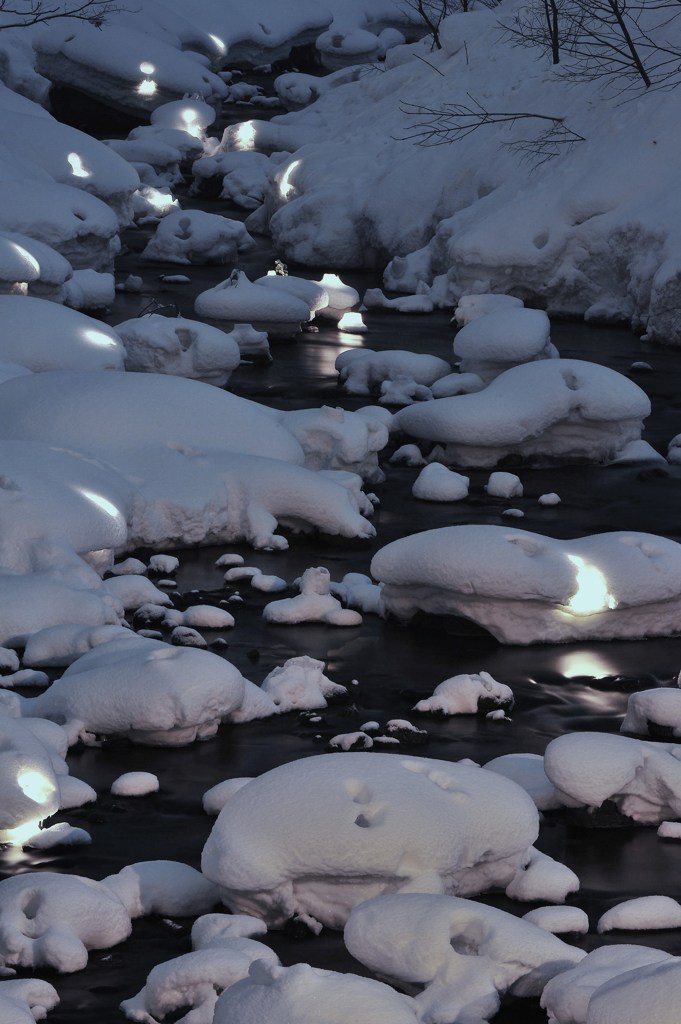 Snow such as the marshmallow