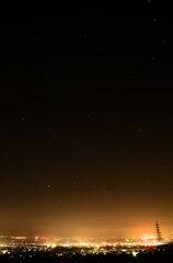 街の光と星の光