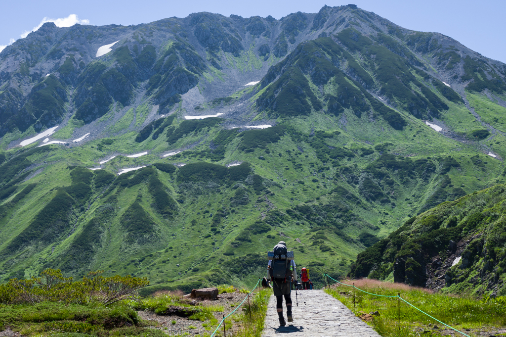 山へ