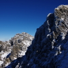 雪の少ない雪山