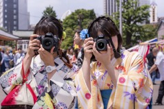 着物カメラ女子