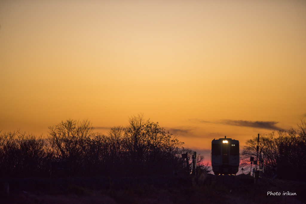 Railway journey of dawn