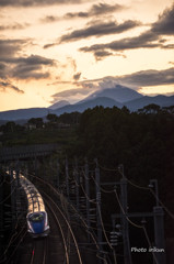 浅間山夕景