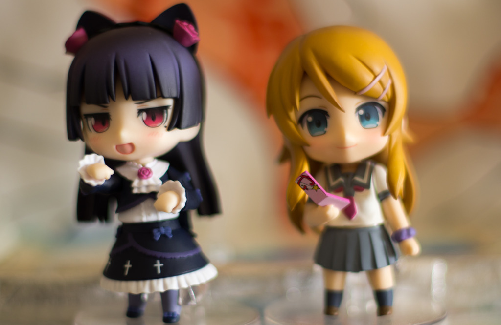 ねんどろいど、黒猫＆桐乃をFA50mm f1.4開放で