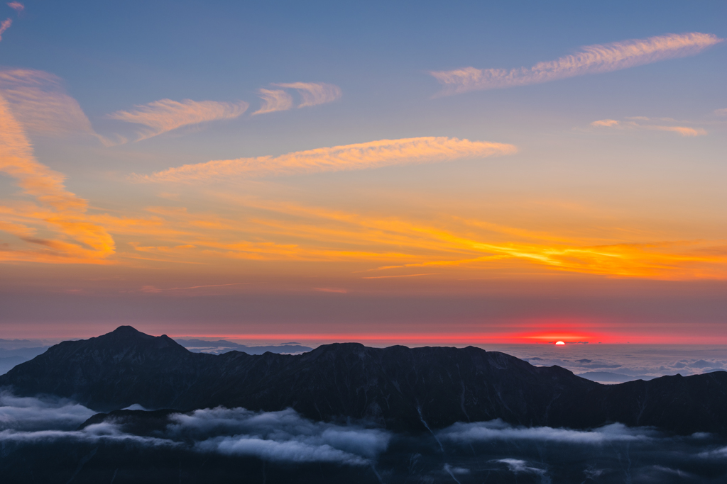 笠の夕暮れ