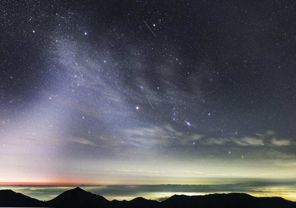 黄道光とペルセウス座流星群