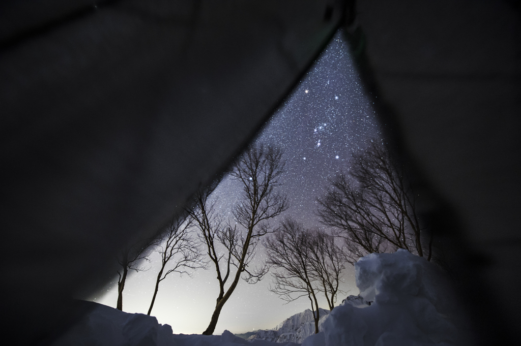 緊急幕営の夜