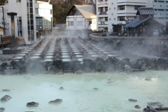 草津温泉　湯畑