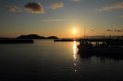 夕日