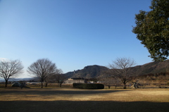 奇岩の見える公園