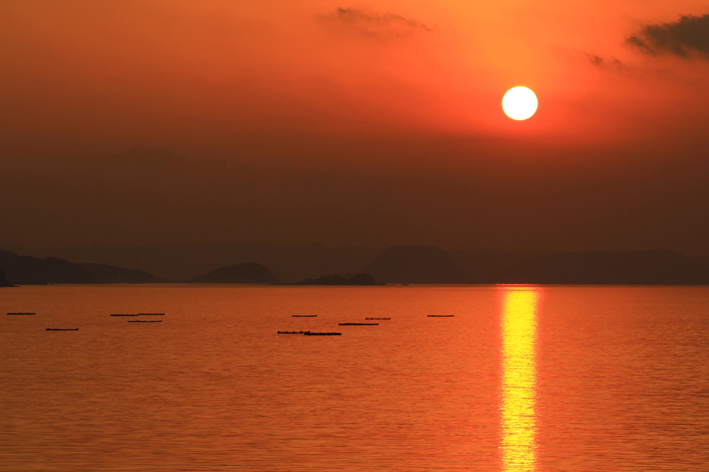 夕日に染められて