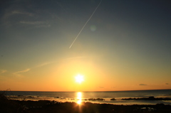 久しぶりの夕日