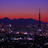 東京夜景と富士山