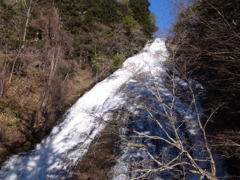 紅葉の終わった湯滝