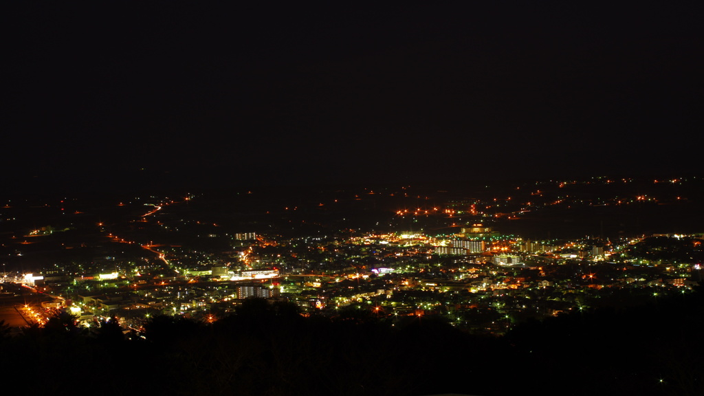 蔵王山展望台からの夜景