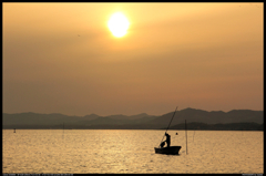 宍道湖と夕日_1
