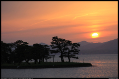宍道湖と夕日_4