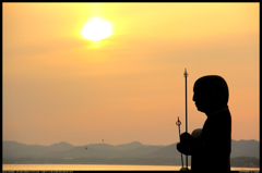 宍道湖と夕日_2