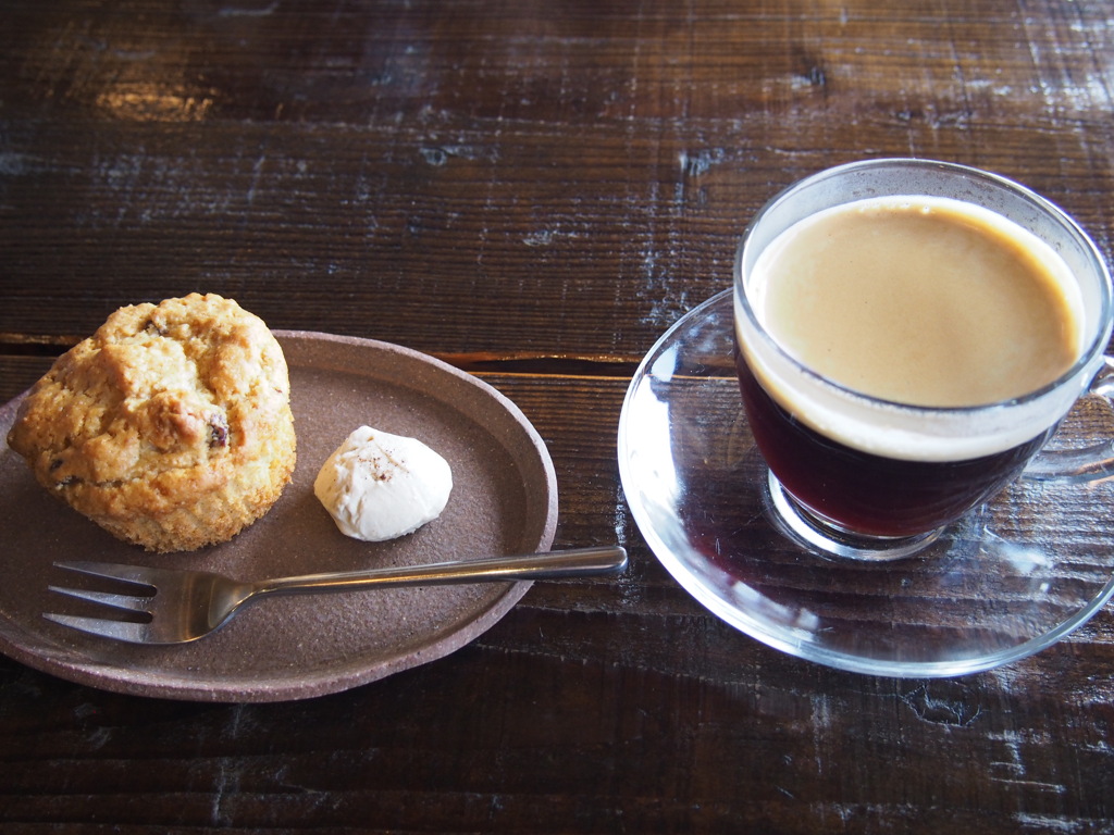 マフィンとコーヒー