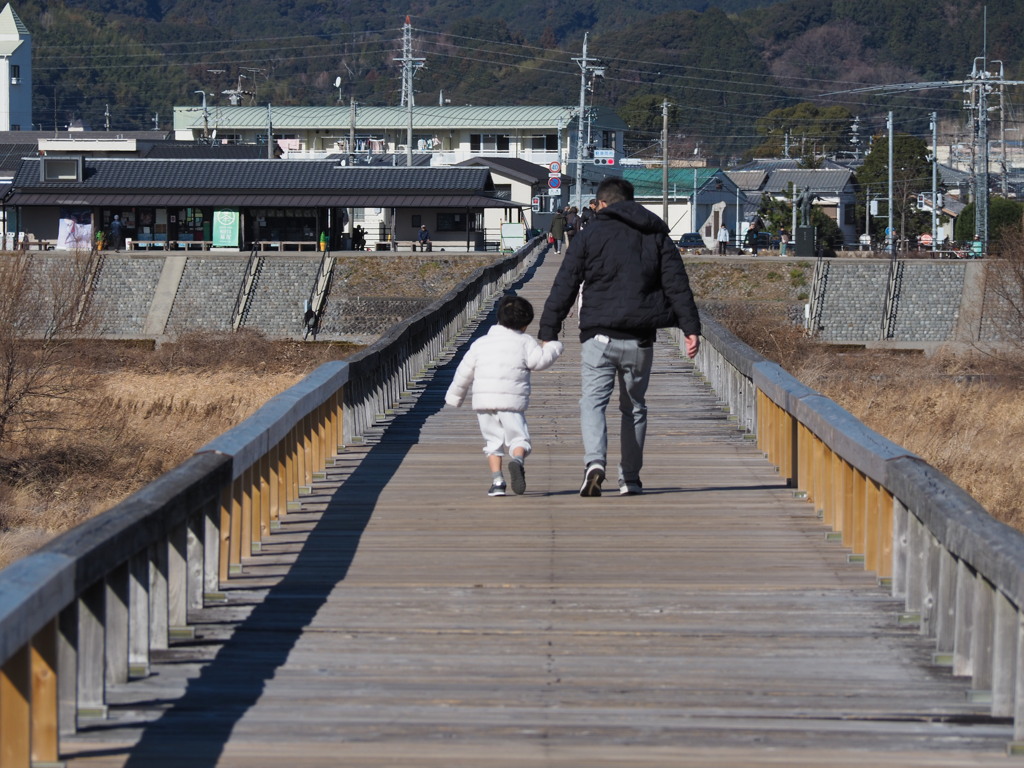 蓬莱橋からの帰り道