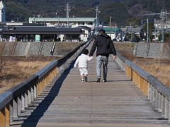 蓬莱橋からの帰り道