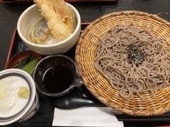 ざる蕎麦とミニ天丼