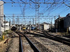 西武多摩川線白糸台駅線路