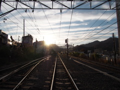 大月駅線路