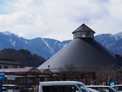 白州道の駅から望む南アルプス