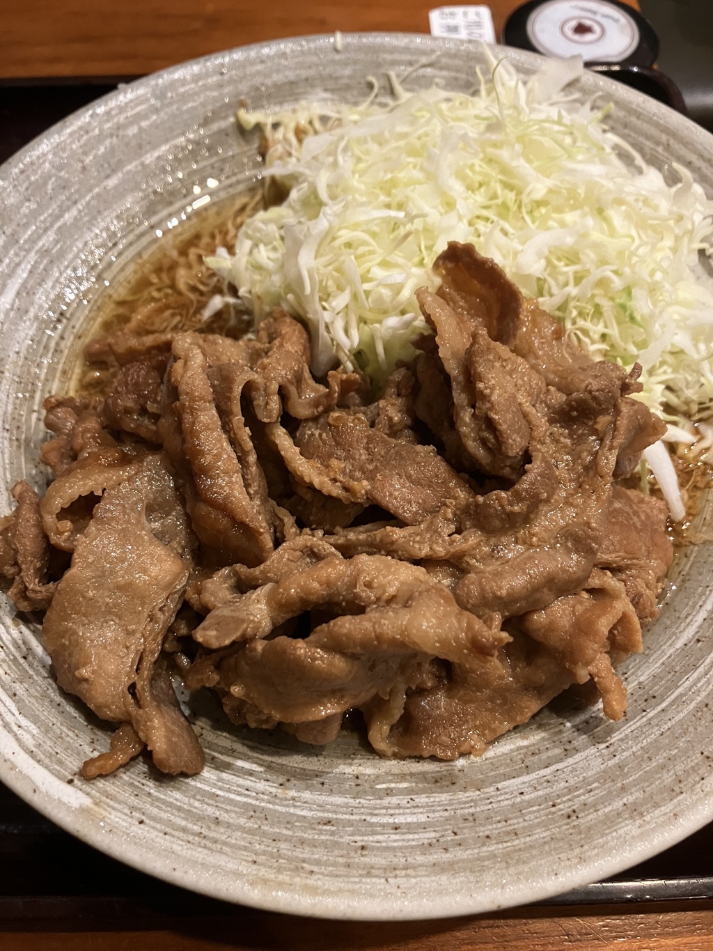 量の多い品川の生姜焼き