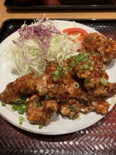 唐揚げ甘酢餡かけ