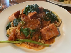 ベーコンとほうれん草のパスタ