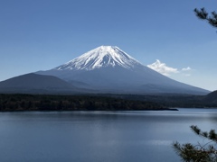 本栖湖からの富士山