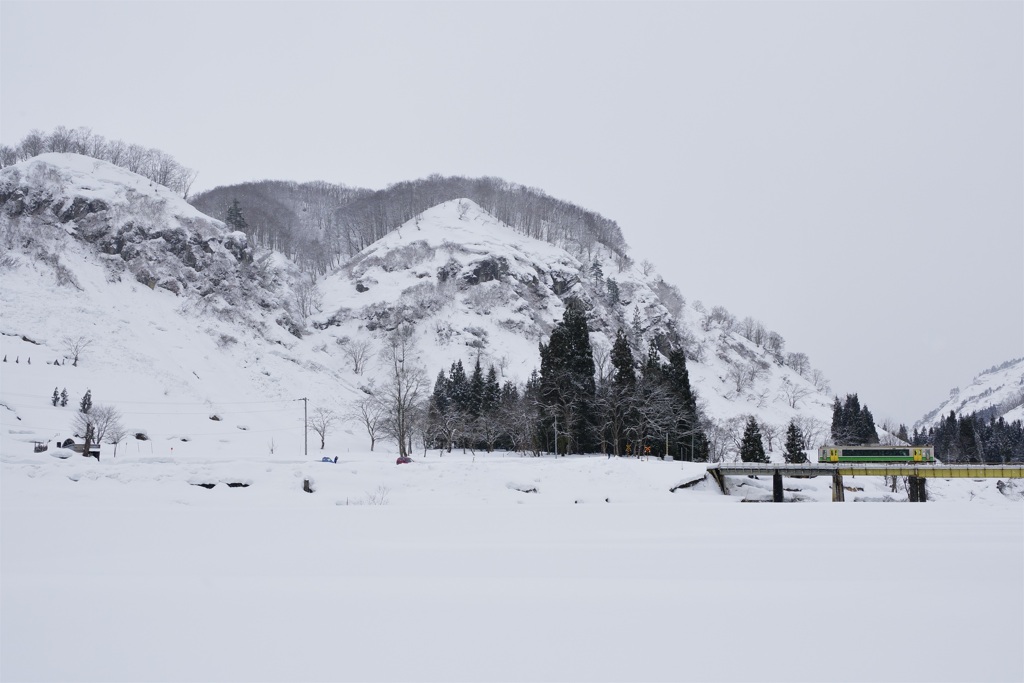 只見線　雪景色