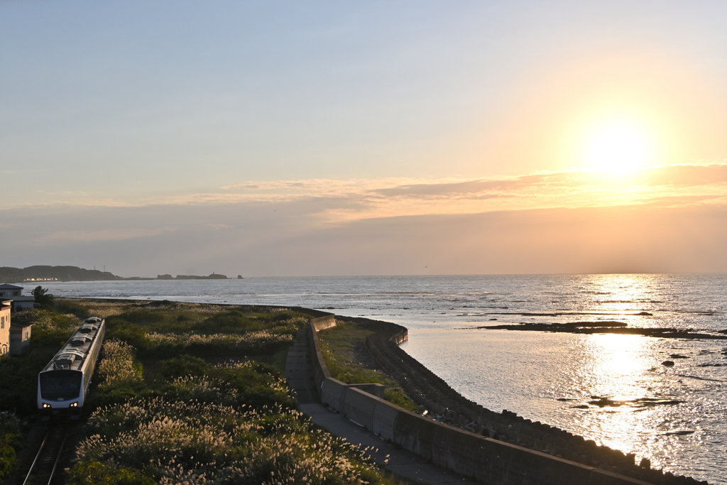 五能線夕景