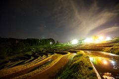 大山千枚田の夜