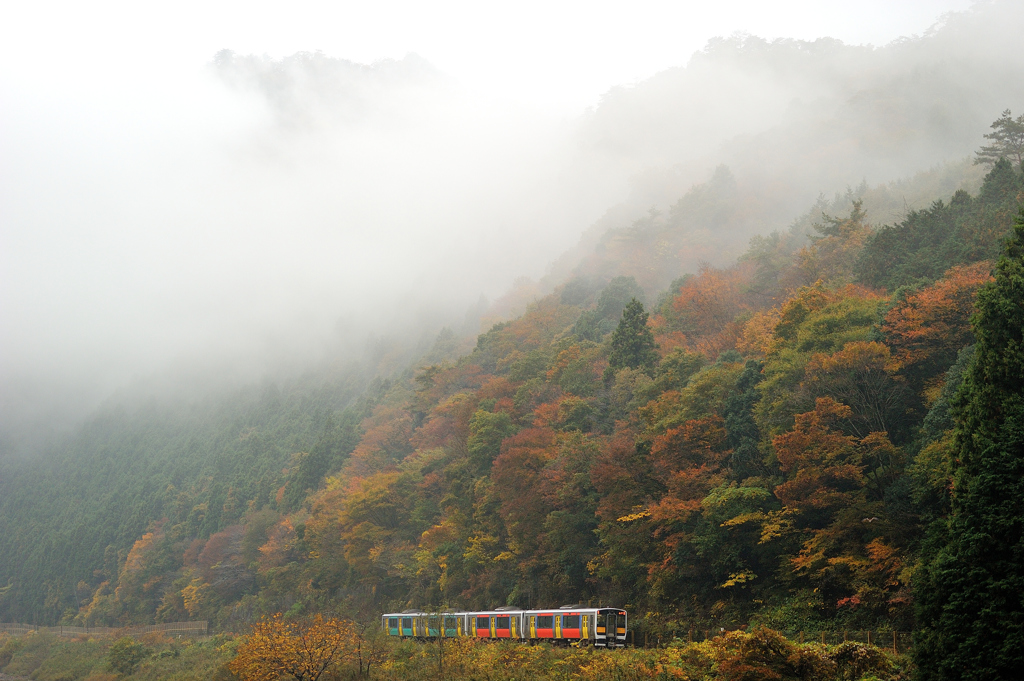 水郡線　秋景色