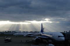 福岡空港夕景-1