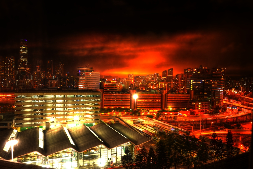 from my room night view