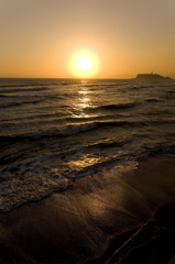 江ノ島と夕陽