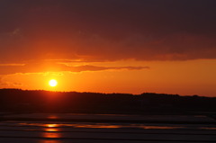 夕日
