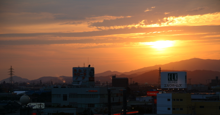 平成２４年９月１９日の夕日