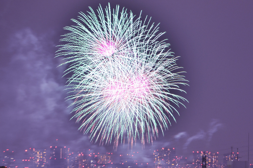 緑の花火