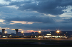 夕刻の高松空港　
