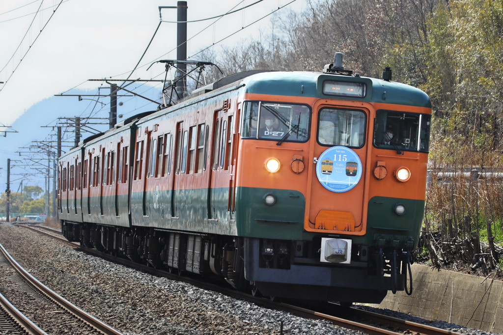 115系団臨 「帰ってきた！115系瀬戸内115系国鉄型の軌跡ツアー」