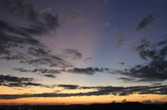 岡山市街の夕焼け雲２