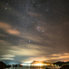 洞爺湖　サイロ展望台からの星空